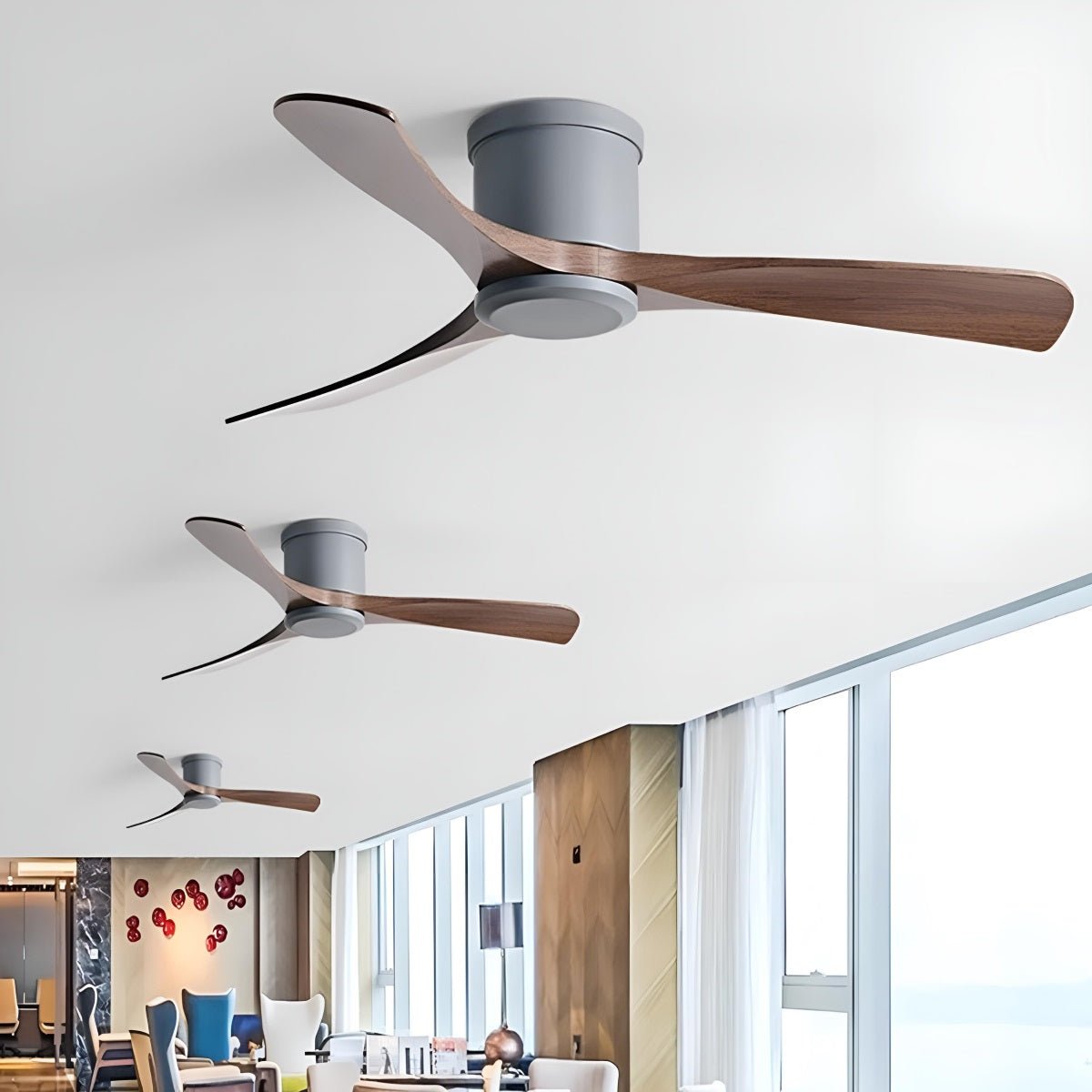 Contemporary Ceiling Fan | 3-Blade Design with 6-Speed DC Motor | Versatile Airflow for Year-Round Comfort