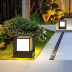 Contemporary Outdoor Post Light | Solar LED Design with Adjustable Height | Perfect for Pathways and Gardens