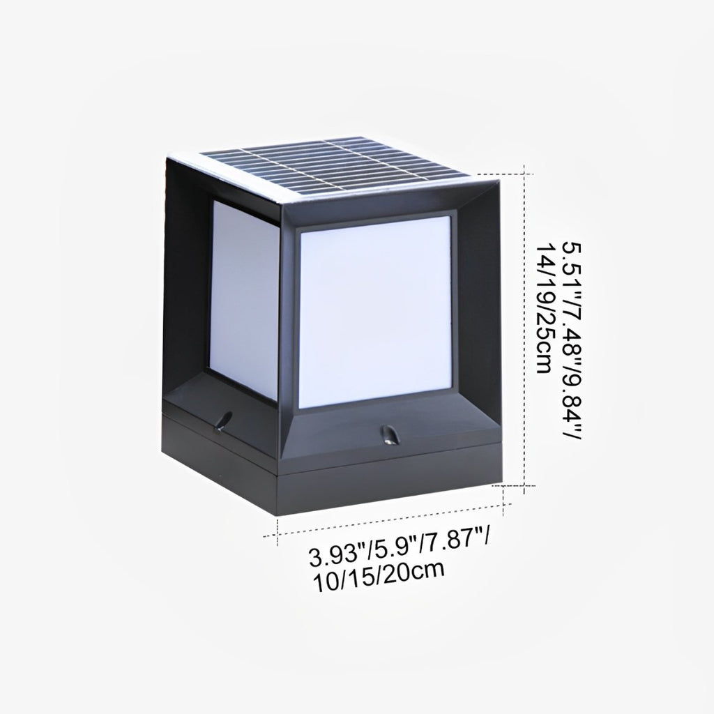 Contemporary Outdoor Post Light | Solar LED Design with Adjustable Height | Perfect for Pathways and Gardens