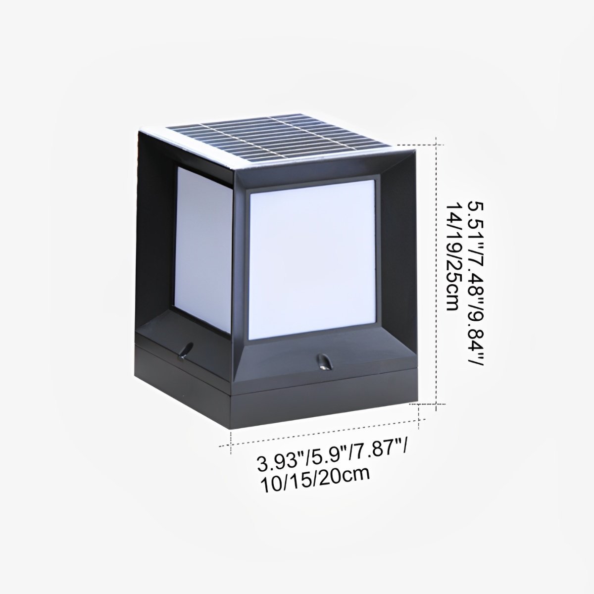 Contemporary Outdoor Post Light | Solar LED Design with Adjustable Height | Perfect for Pathways and Gardens