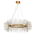 Crystal Chandelier Light | 12-Light Firework Design with Antique Bronze Finish for Stunning Ambiance in Dining Rooms