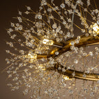 Crystal Chandelier Light | 12-Light Firework Design with Antique Bronze Finish for Stunning Ambiance in Dining Rooms