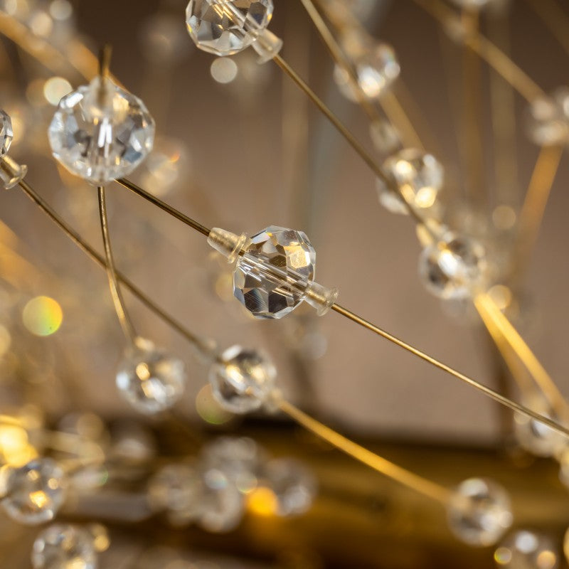 Crystal Chandelier Light | 12-Light Firework Design with Antique Bronze Finish for Stunning Ambiance in Dining Rooms