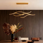 Curved LED Pendant Light | Adjustable Height with Soft Illumination | Modern Kitchen Pendant Lighting for Elegant Spaces