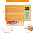 Eco-Friendly Bamboo Cutting Board Set with Interchangeable Blades for Efficient Meal Prep