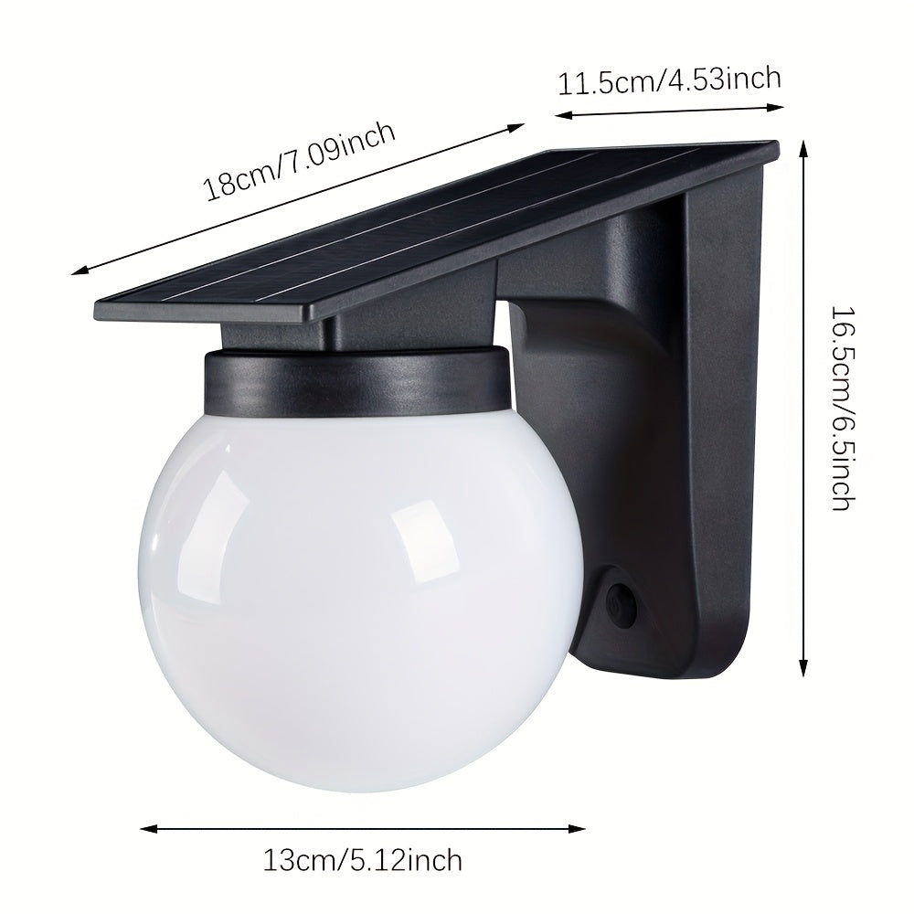 EcoGlow | Solar Outdoor Wall Light with Smart Dimming & Weather-Resistant Design | Ideal for Gardens and Patios