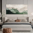 Elegant Abstract Canvas Art | Hand-Painted Green Texture for Stylish Home Decor
