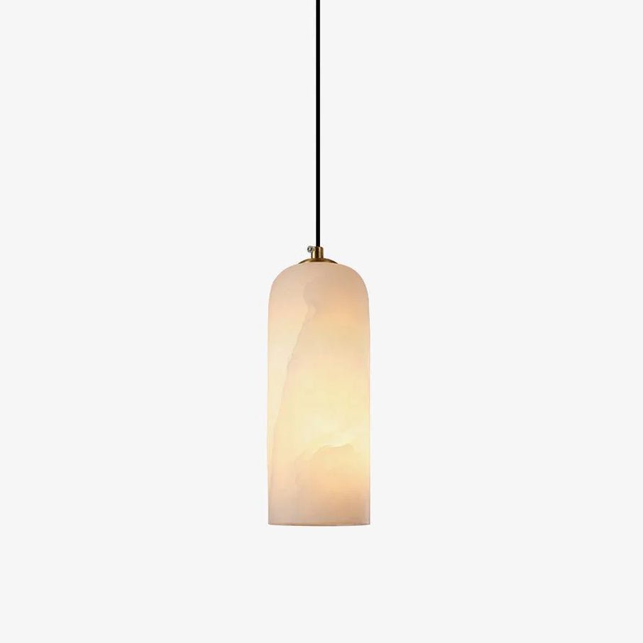 Elegant Alabaster Globe Pendant Light with Brass Finish for Warm Kitchen Illumination