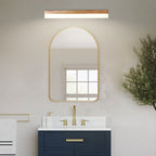 Elegant Bathroom Vanity Light Bar with Soft LED Illumination | Natural Wood Finish for Cozy Ambiance