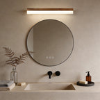 Elegant Bathroom Vanity Light Bar with Soft LED Illumination | Natural Wood Finish for Cozy Ambiance