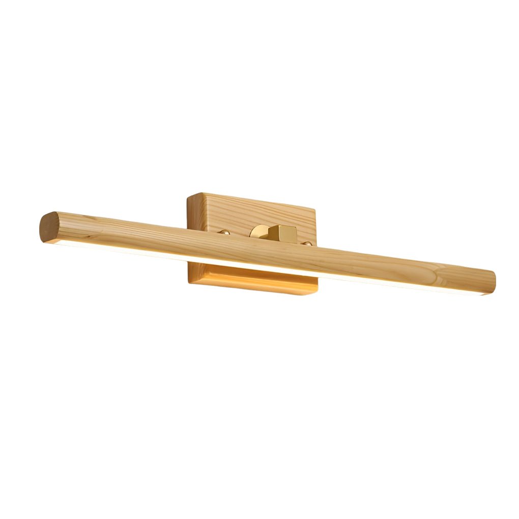 Elegant Bathroom Vanity Light | Rotatable Wood LED Fixture for Custom Illumination