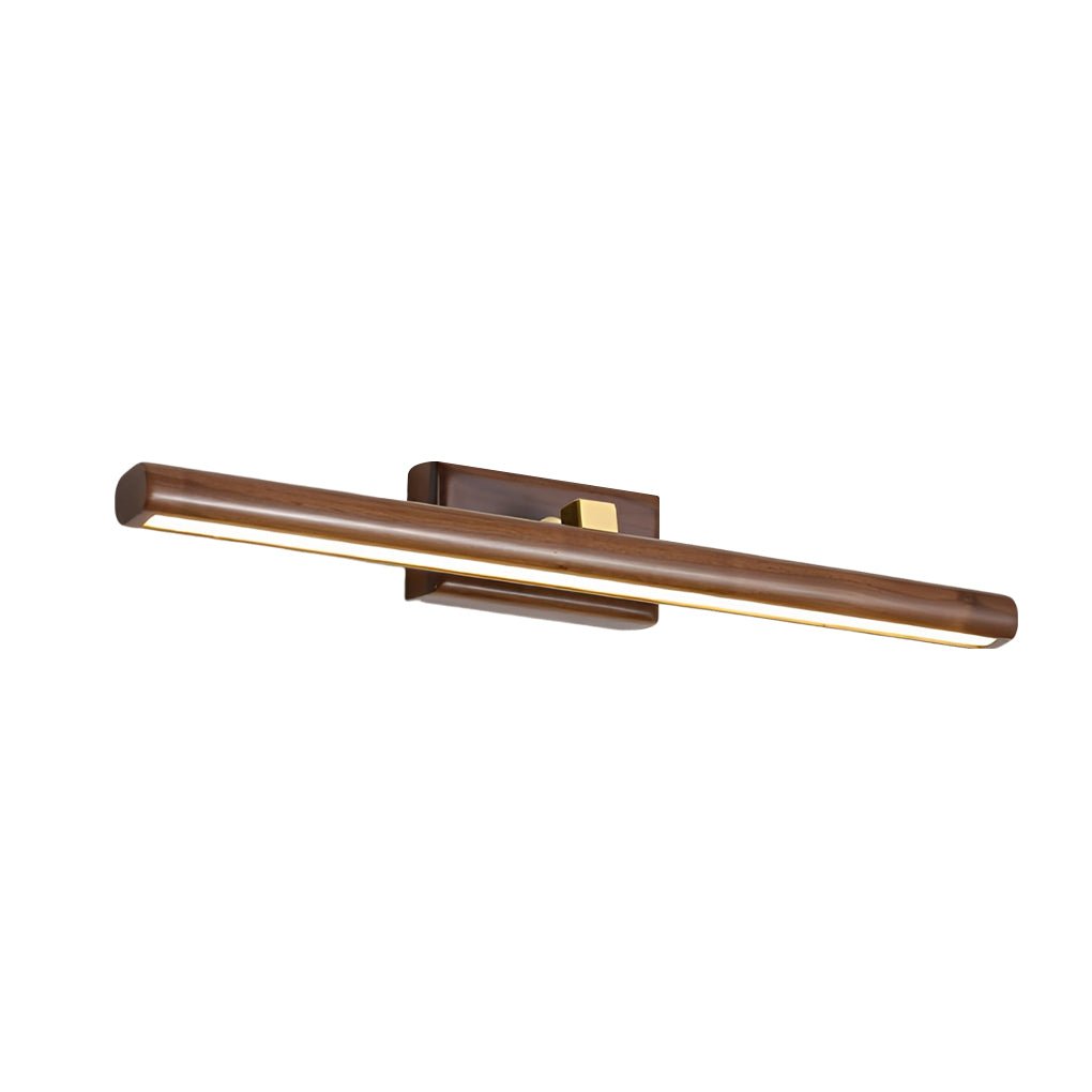 Elegant Bathroom Vanity Light | Rotatable Wood LED Fixture for Custom Illumination