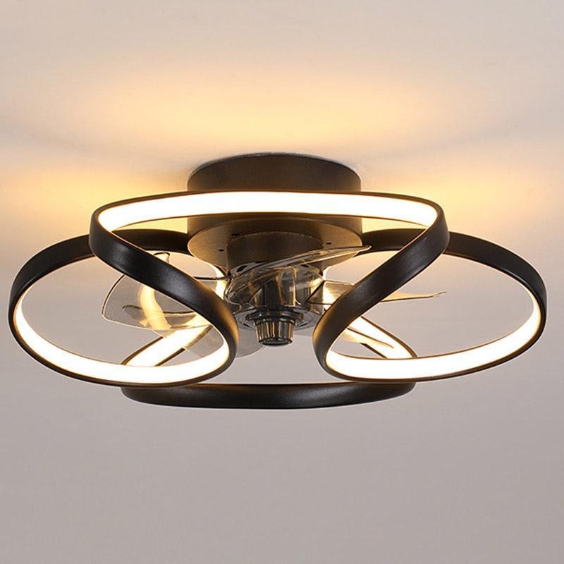 Elegant Collection | Modern Flush Mount Ceiling Fan with Dimmable LED Light | Stylish Indoor Comfort for Any Space