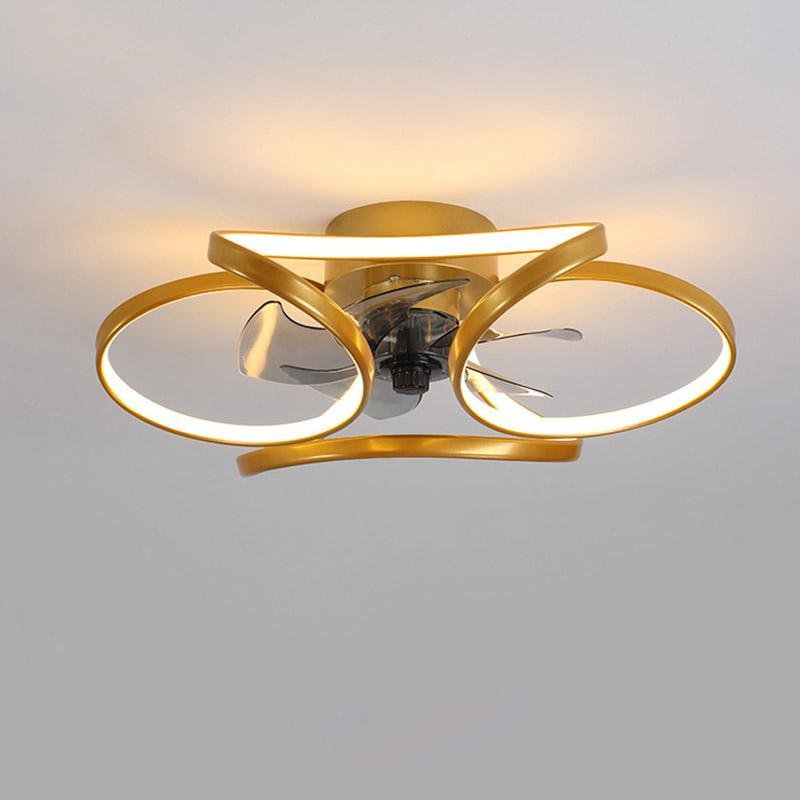 Elegant Collection | Modern Flush Mount Ceiling Fan with Dimmable LED Light | Stylish Indoor Comfort for Any Space