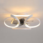 Elegant Collection | Modern Flush Mount Ceiling Fan with Dimmable LED Light | Stylish Indoor Comfort for Any Space