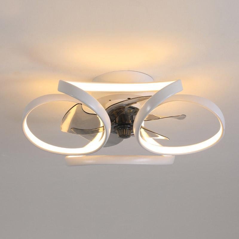 Elegant Collection | Modern Flush Mount Ceiling Fan with Dimmable LED Light | Stylish Indoor Comfort for Any Space