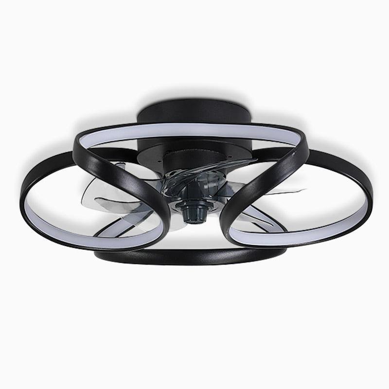 Elegant Collection | Modern Flush Mount Ceiling Fan with Dimmable LED Light | Stylish Indoor Comfort for Any Space