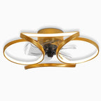 Elegant Collection | Modern Flush Mount Ceiling Fan with Dimmable LED Light | Stylish Indoor Comfort for Any Space