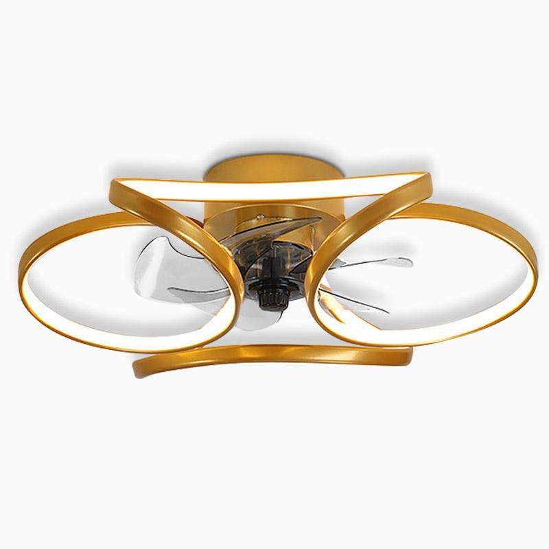 Elegant Collection | Modern Flush Mount Ceiling Fan with Dimmable LED Light | Stylish Indoor Comfort for Any Space