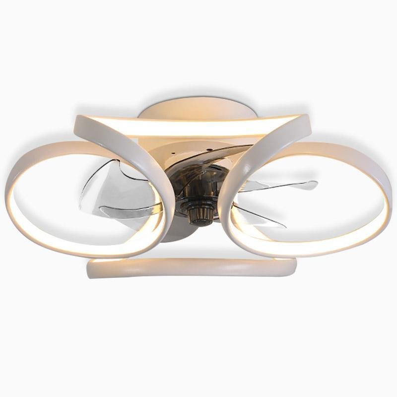 Elegant Collection | Modern Flush Mount Ceiling Fan with Dimmable LED Light | Stylish Indoor Comfort for Any Space