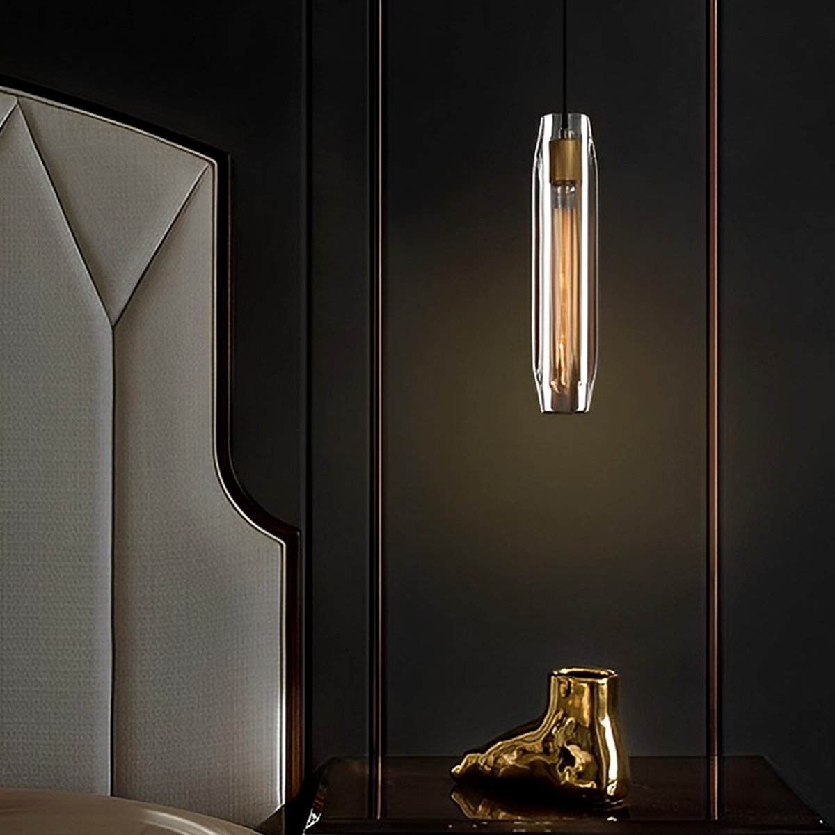 Elegant Crystal Pendant Light | Modern Kitchen Pendant Lighting with Adjustable Length | Luxurious Fixture for Stylish Interiors