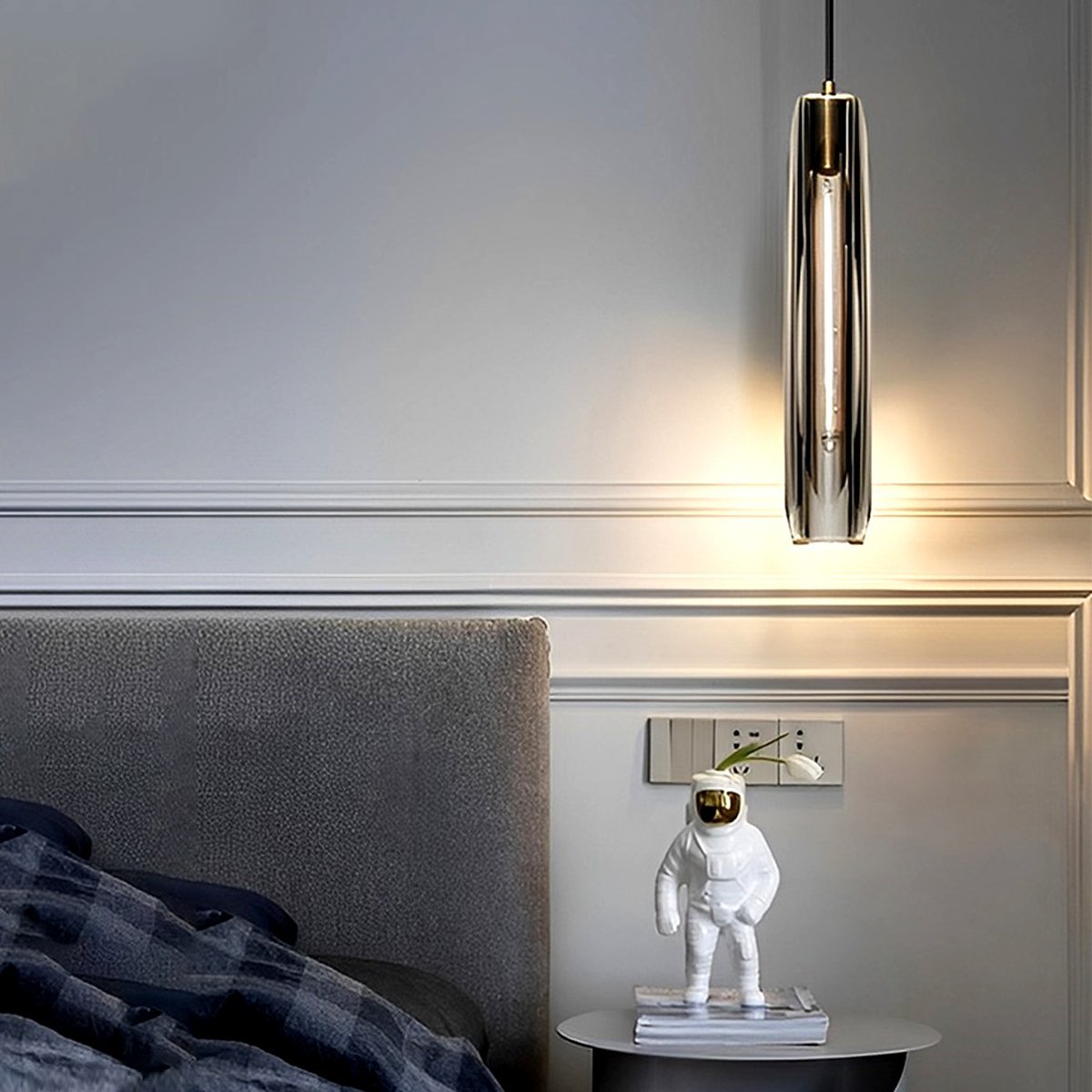Elegant Crystal Pendant Light | Modern Kitchen Pendant Lighting with Adjustable Length | Luxurious Fixture for Stylish Interiors