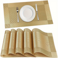 Elegant Dining Essentials | Woven Placemats with Heat Resistance | Durable Table Mats for Stylish Protection