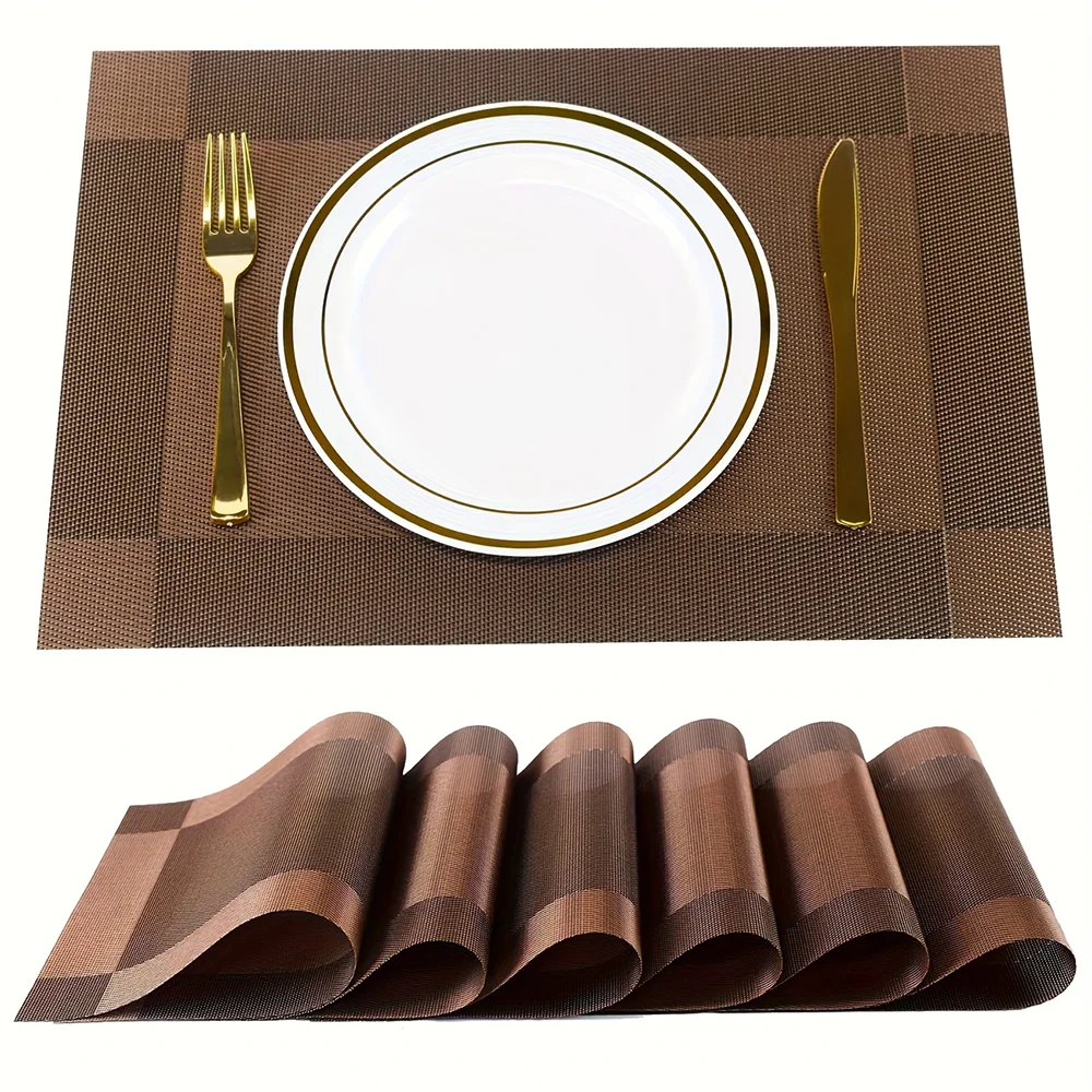Elegant Dining Essentials | Woven Placemats with Heat Resistance | Durable Table Mats for Stylish Protection