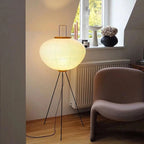 Elegant Floor Lamp | Japanese Xuan Paper Design with Soft Ambient Lighting | Retro Style for Cozy Living Room