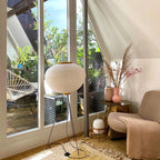 Elegant Floor Lamp | Japanese Xuan Paper Design with Soft Ambient Lighting | Retro Style for Cozy Living Room