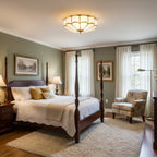Elegant Floral Ceiling Light Fixture with Ambient Illumination for Modern Spaces