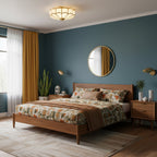 Elegant Floral Ceiling Light Fixture with Ambient Illumination for Modern Spaces