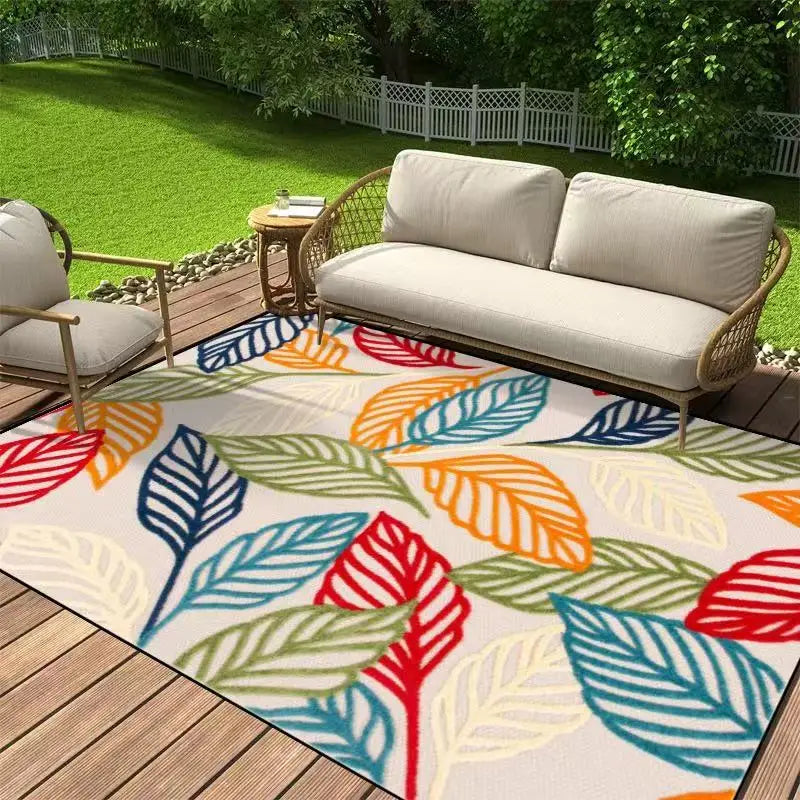 Elegant Floral Washable Area Rug with Anti-Slip Backing | Versatile Indoor & Outdoor Use