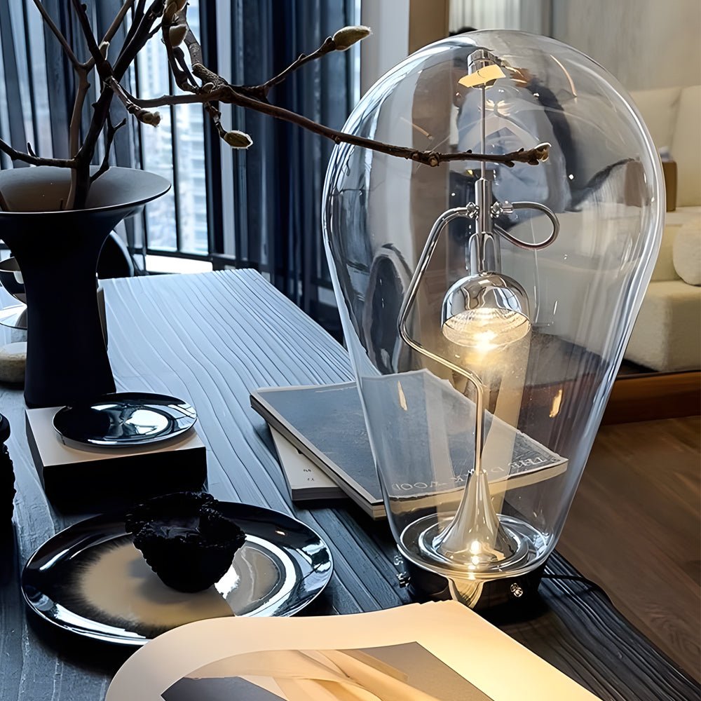 Elegant Glass Desk Lamp | Touch-Dimming & Magnetic Control for Home Office
