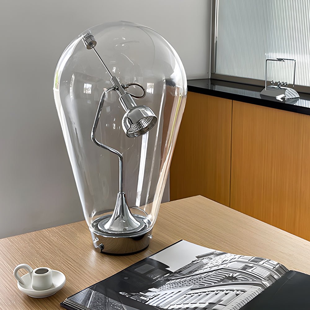Elegant Glass Desk Lamp | Touch-Dimming & Magnetic Control for Home Office