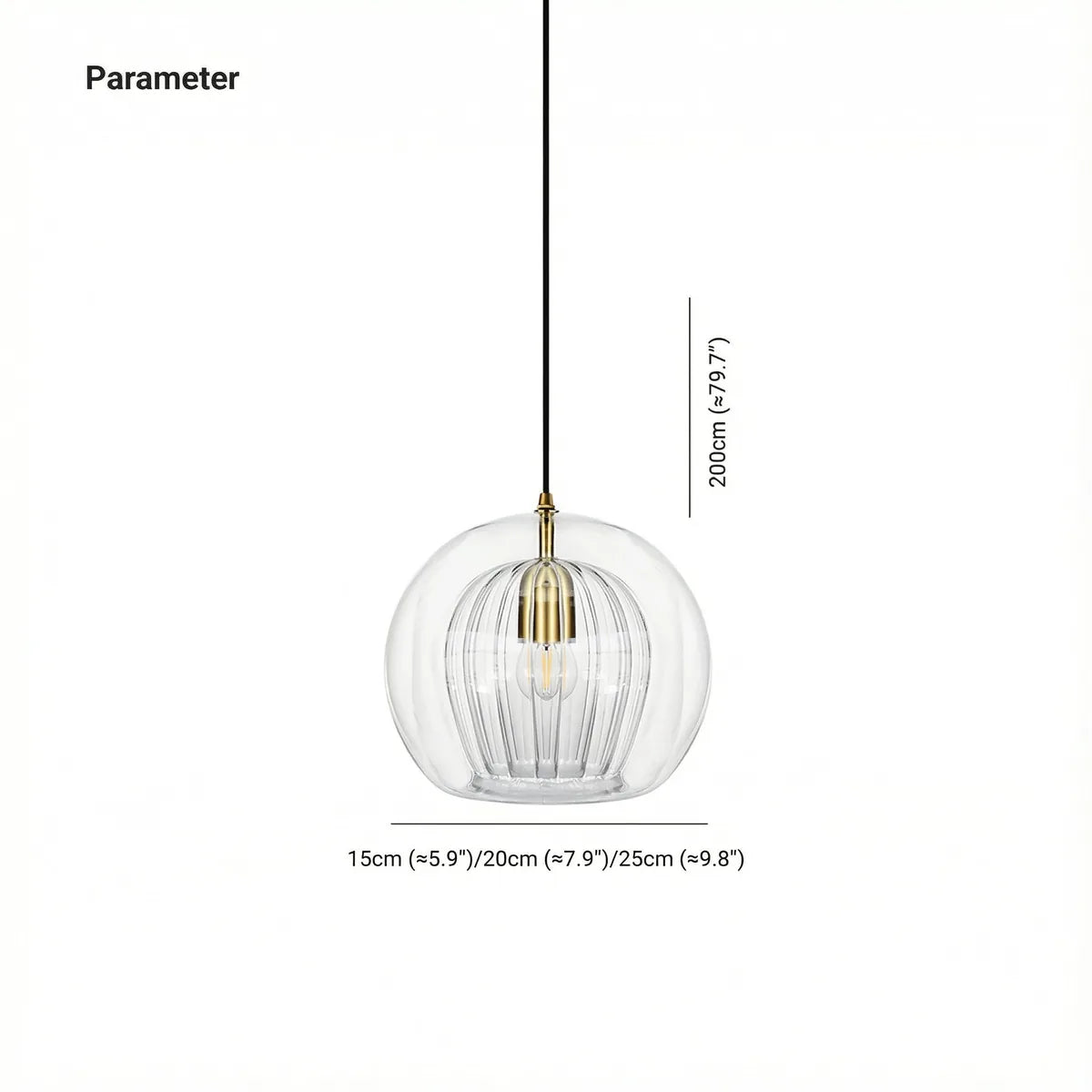 Elegant Glass Pendant Light | Double Globe Design with Adjustable Dimming | Modern Ceiling Fixture for Bright Kitchen Illumination