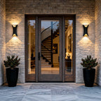 Elegant LED Wall Sconce Lighting with Curved Design & Dual-Directional Light | Versatile Outdoor Wall Lights for Modern Spaces