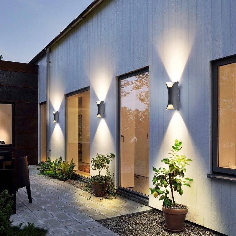 Elegant LED Wall Sconce Lighting with Curved Design & Dual-Directional Light | Versatile Outdoor Wall Lights for Modern Spaces