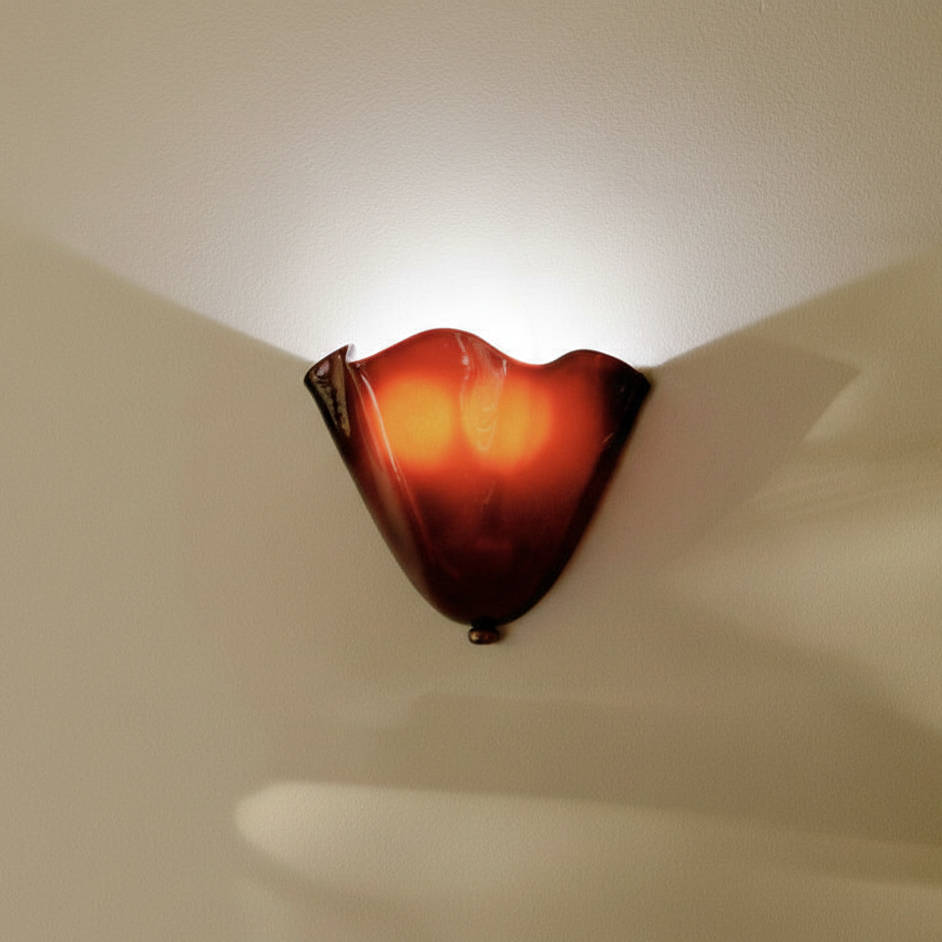 Elegant LED Wall Sconce Lighting with Unique Glass Shell Design for Ambient Illumination