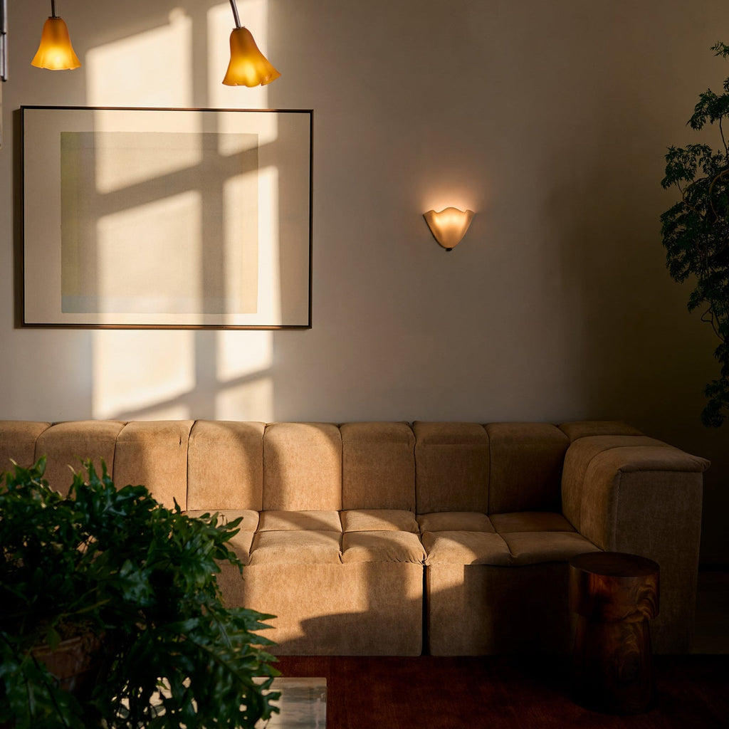 Elegant LED Wall Sconce Lighting with Unique Glass Shell Design for Ambient Illumination