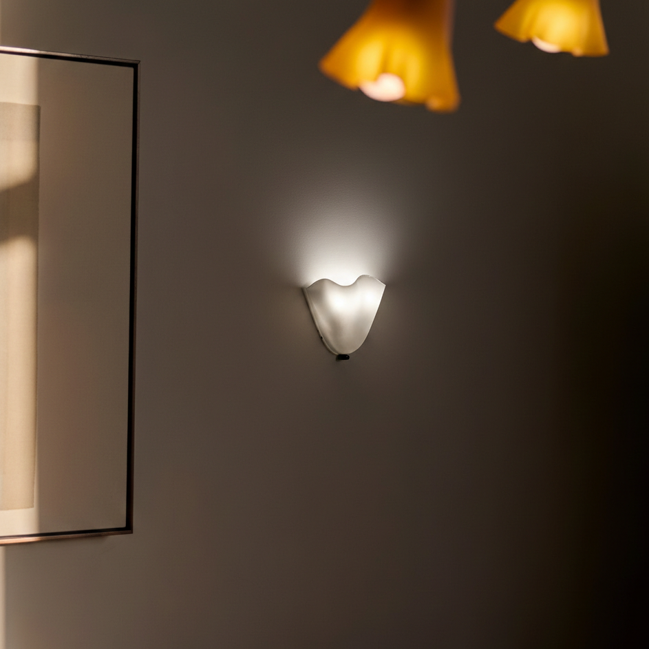 Elegant LED Wall Sconce Lighting with Unique Glass Shell Design for Ambient Illumination