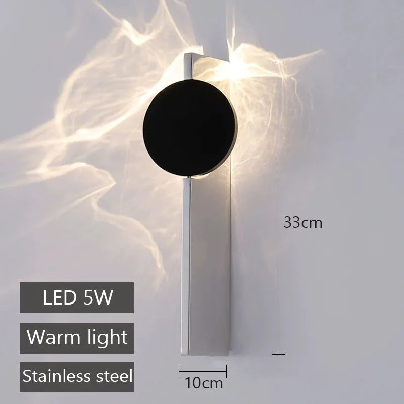 Elegant LED Wall Sconce | Rotatable Stainless Steel Design for Ambient Lighting in Bedrooms and Lounges