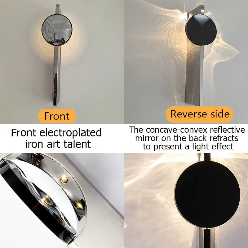 Elegant LED Wall Sconce | Rotatable Stainless Steel Design for Ambient Lighting in Bedrooms and Lounges