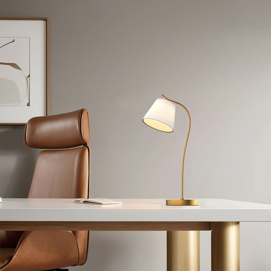 Elegant Lighting | Gooseneck Desk Lamp with Adjustable Cone Shade | Cozy Atmosphere for Home Office and Reading