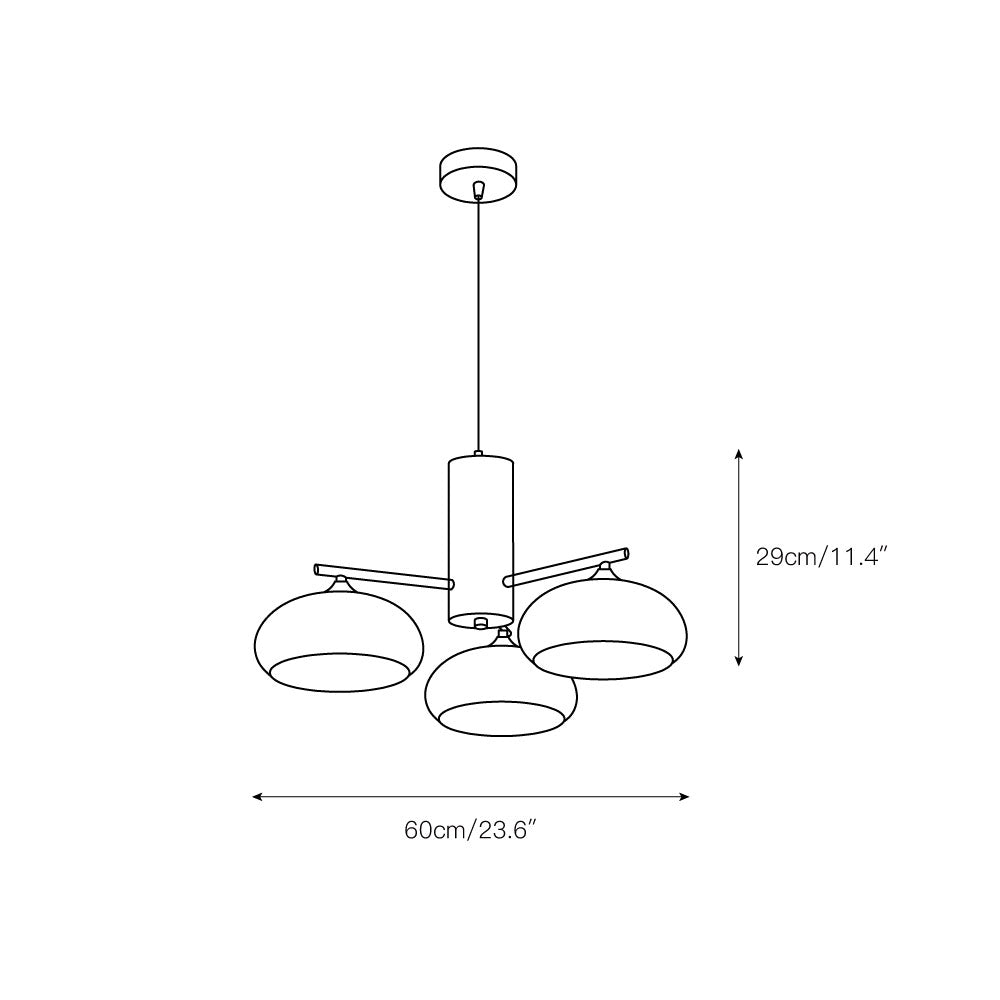 Elegant Lighting | Modern Chandelier Light with Adjustable Height | Soft Warm Illumination for Cozy Dining Rooms