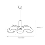 Elegant Lighting | Modern Chandelier Light with Adjustable Height | Soft Warm Illumination for Cozy Dining Rooms