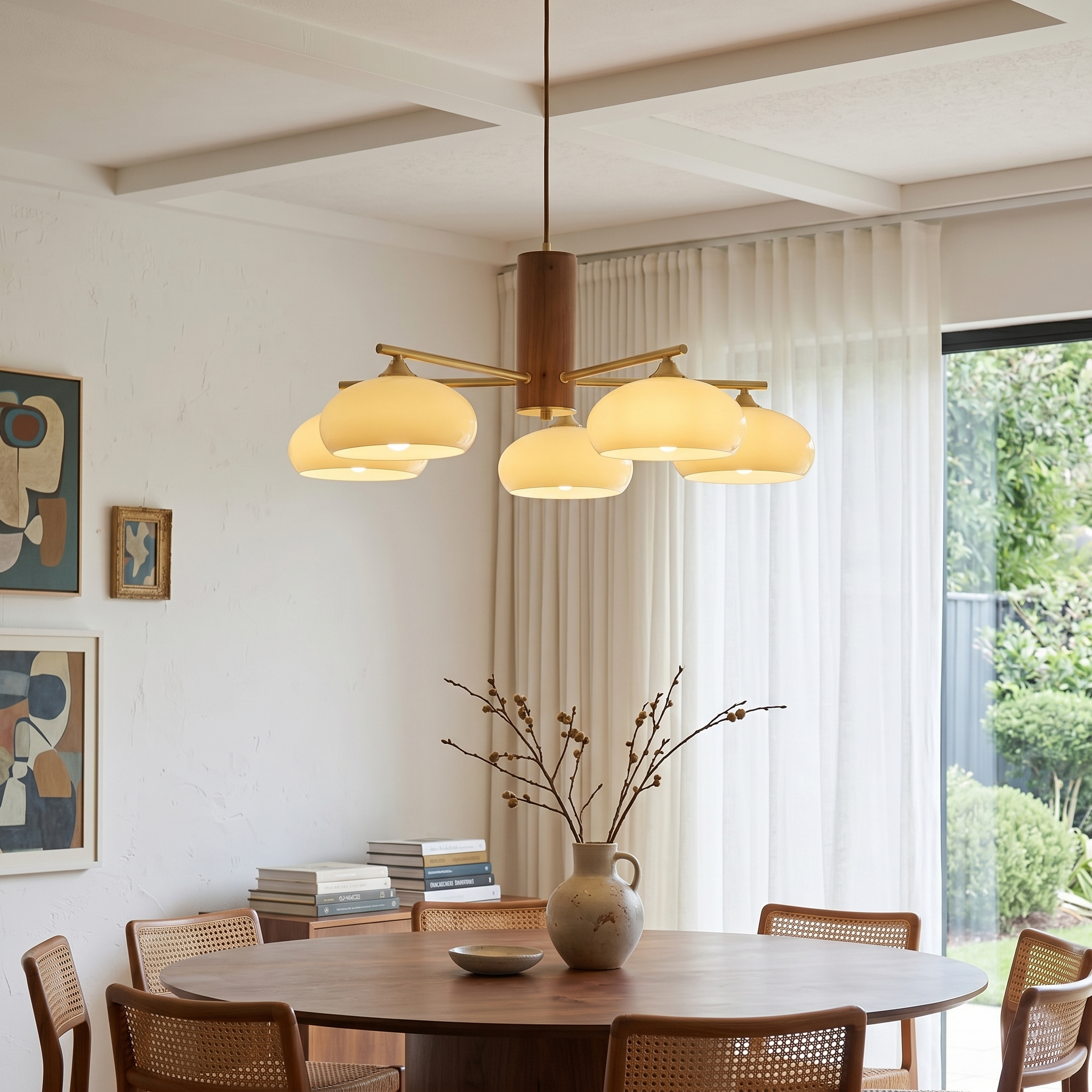 Elegant Lighting | Modern Chandelier Light with Adjustable Height | Soft Warm Illumination for Cozy Dining Rooms