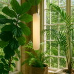 Elegant Minimalist Glass Pendant Light | Vertical Design for Modern Kitchen Island