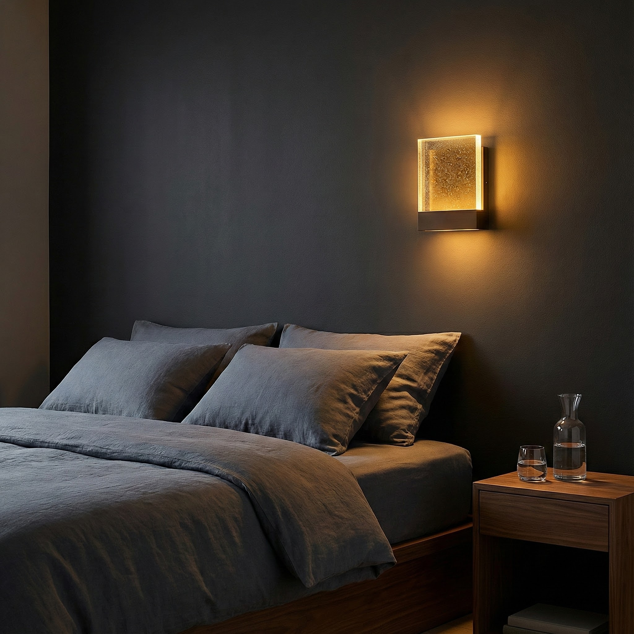 Elegant Modern Wall Sconce Lighting with Bubble Glass | Sleek Stainless Steel Design for Ambient Illumination