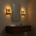 Elegant Modern Wall Sconce Lighting with Bubble Glass | Sleek Stainless Steel Design for Ambient Illumination